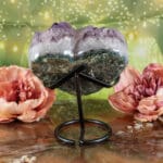 Metalen edelstenen standaard (zwart) maat L-5