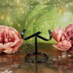 Metalen edelstenen standaard (zwart) maat M-4