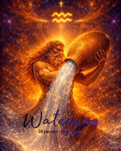 Waterman sterrenbeeld (4 x 5 cm)