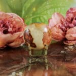 Polychroom jaspis handsteen nr. 1-2