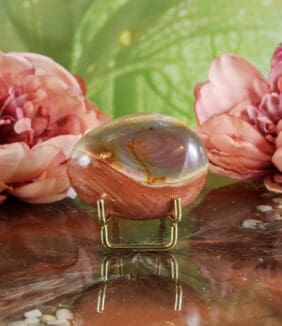 Polychroom jaspis handsteen nr. 2