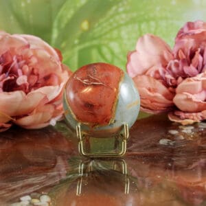 Polychroom jaspis handsteen nr. 3