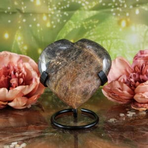 Zwarte maansteen hart nr. 1