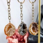 Agaat geode sleutelhanger-2