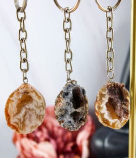 Agaat geode sleutelhanger-2