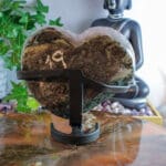 Amethist cluster hart op standaard nr. 2-4