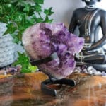 Amethist cluster hart op standaard nr. 3-3