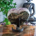 Amethist cluster hart op standaard nr. 3-4