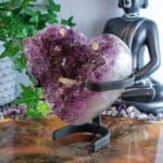 Amethist cluster hart op standaard nr. 4-2