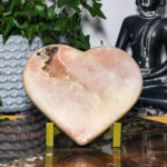 Roze amethist hart met standaard nr. 2 - Afbeelding 2
