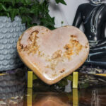 Roze amethist hart met standaard nr. 3 - Afbeelding 2